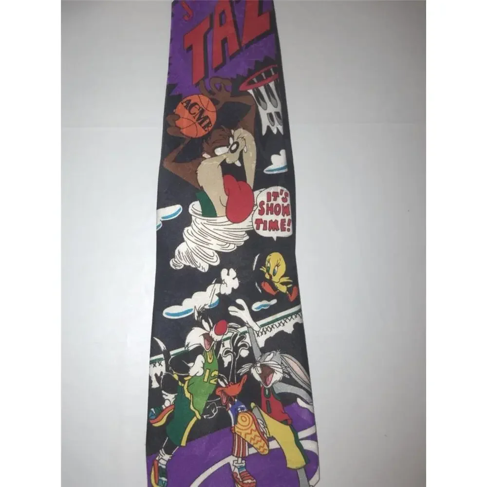 Looney Tunes Basketball Tie Jammin Taz Bugs Tweety -1112T18